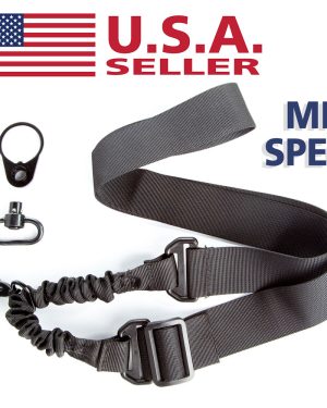 AR15 Single Point Sling w/Quick Detach Push Button Sling Swivel QD Adapter Mount